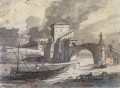 テヴェレ川とサンアンジェロ城の眺め 新古典主義 ジャック・ルイ・ダヴィッド